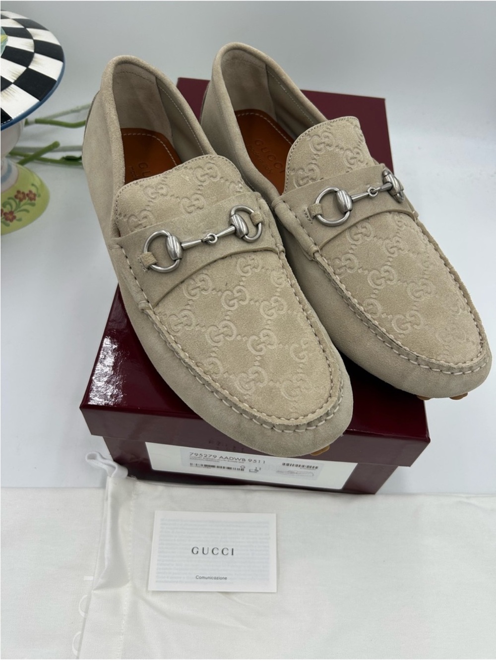 Gucci Men's GG embossed  Horsebit Loafers. Size 11 fits size 12 .